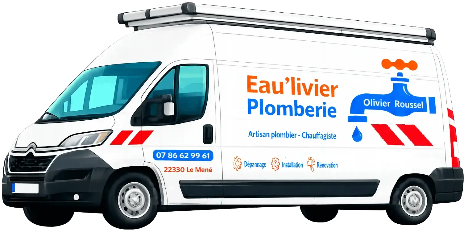Camion Eau'livier Plomberie en intervention plomberie - 07 86 62 99 61